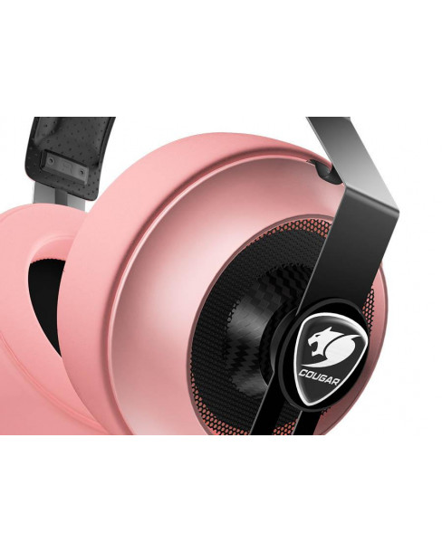 Audifono Gamer Cougar Phontum Essential Pink, Sonido estéreo, Micrófono Noise-canceling