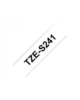 Brother TZe-S241 - Adhesivo extrarresistente - negro sobre blanco - rollo (1,8 cm x 8 m) 1 cinta(s) tipo laminado - para Brother PT-D600; P-Touch PT-1880, D450, D800, E550, E800, P900, P950; P-Touch EDGE PT-P750