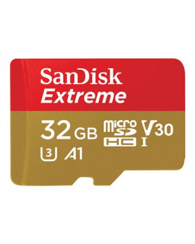 SanDisk Extreme - Tarjeta de memoria flash (adaptador microSDHC a SD Incluido) - 32 GB - A1 / Video Class V30 / UHS-I U3 - microSDHC UHS-I