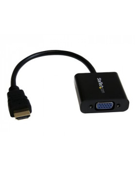 StarTech.com Adaptador Conversor de Vídeo HDMI a VGA HD15 - Cable Convertidor - 1920x1200 - 1080p - High Speed - adaptador de vídeo - HDMI macho a HD-15 (VGA) hembra - 24.5 cm - negro - compatibilidad con 1080p, activo - para P/N: DK30C2DPEPUE, DK30C2D