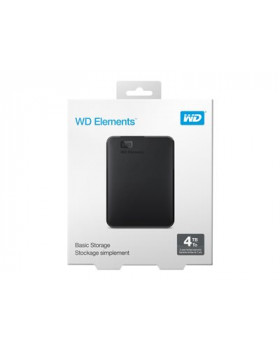 WD ELEMENTS Almacenamiento portátil WDBU6Y0040BBK - Disco duro - 4 TB - externo (portátil) - USB 3.0